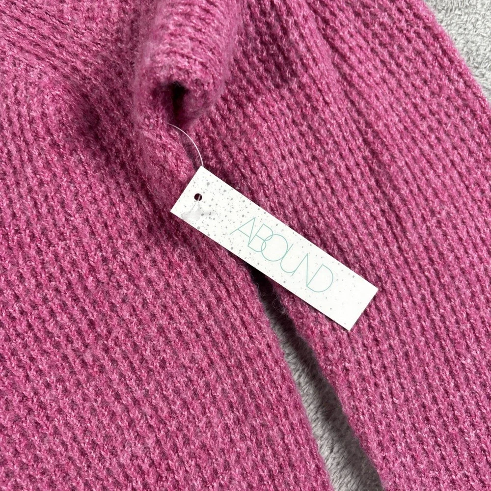 Abound‎ Women's Thermal Knit Pullover Sweater Pink Cyclamen Size XS New